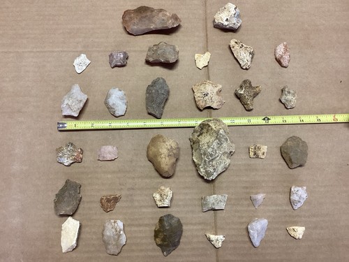 Broken arrowhead tools flint - arrowhead,, tools,