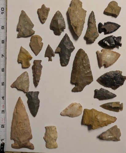 Indian artifacts arrowheads - indian,