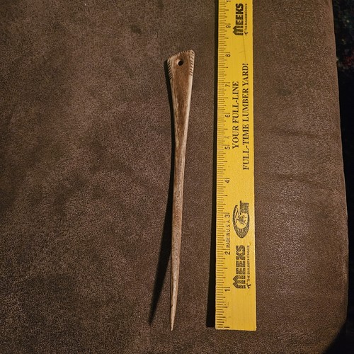 Bone awl hair pin - 7-3/4",