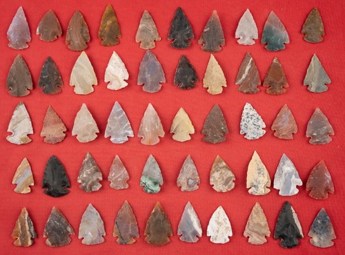 Pc lot flint - 50, arrowhead