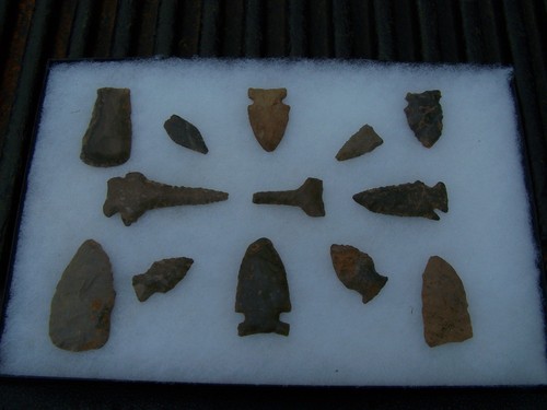 Authentic arrowheads from